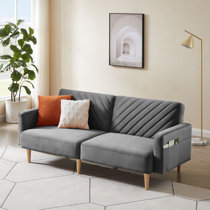 Mercury row imani velvet deals convertible sofa